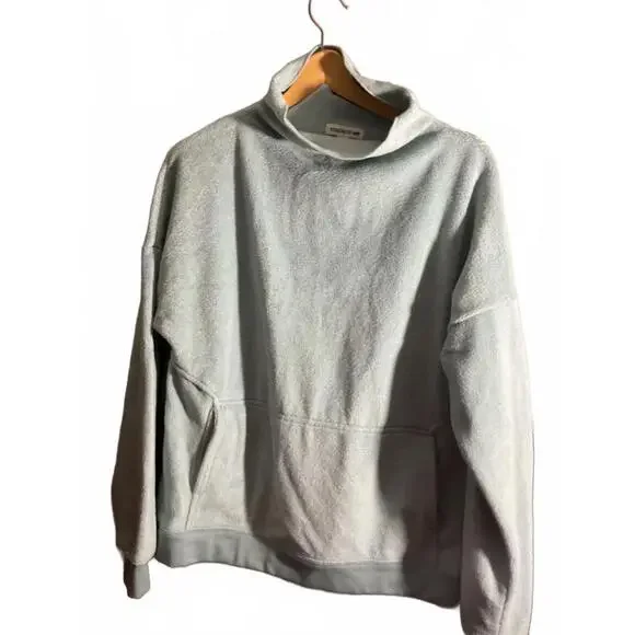 Toad & Co Cozy Mint Green Fleece Pullover Sweatshirt Medium - Picture 2 of 11